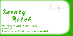 karoly milch business card